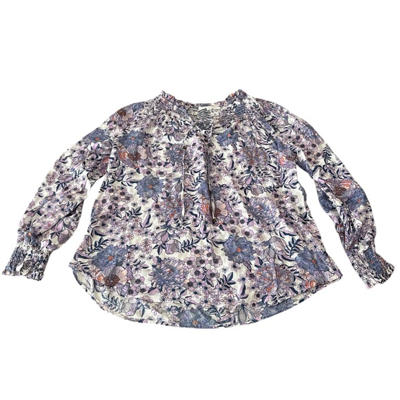 Jane & Delancy Blouse, EUC, Size-L, Floral Long Sleeve Womens Blouse - Picture 1 of 7